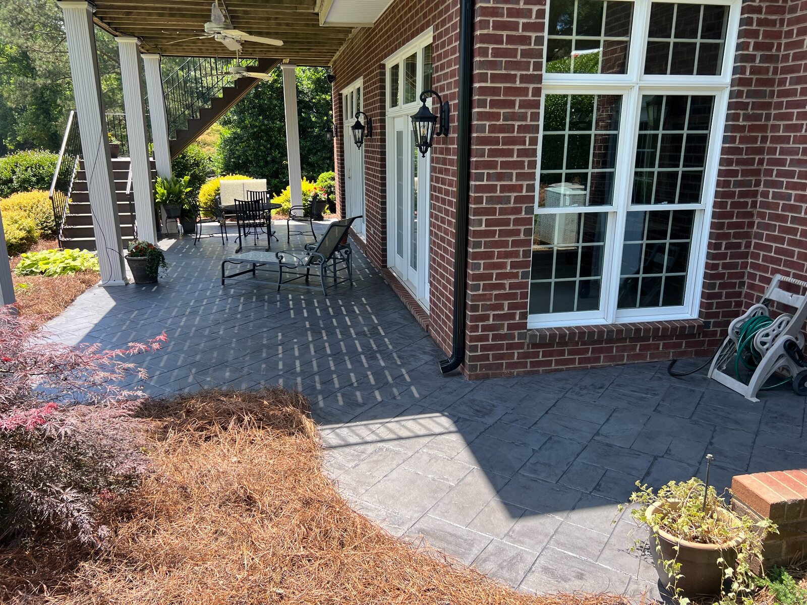 Patio after cleaning and restoration