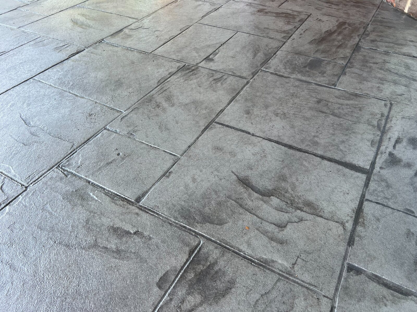 Freshly restored decorative concrete