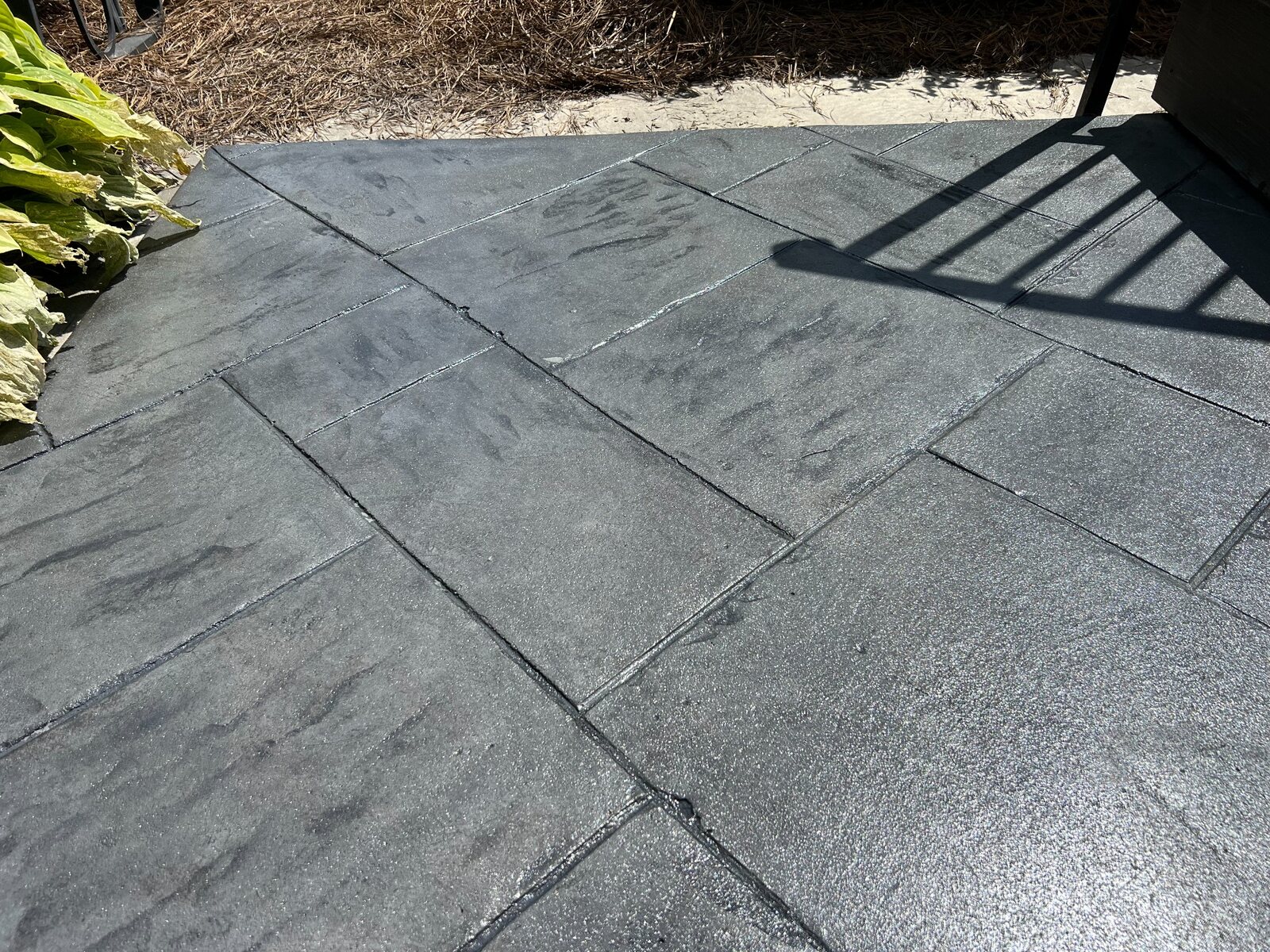 Restored border and stone texture