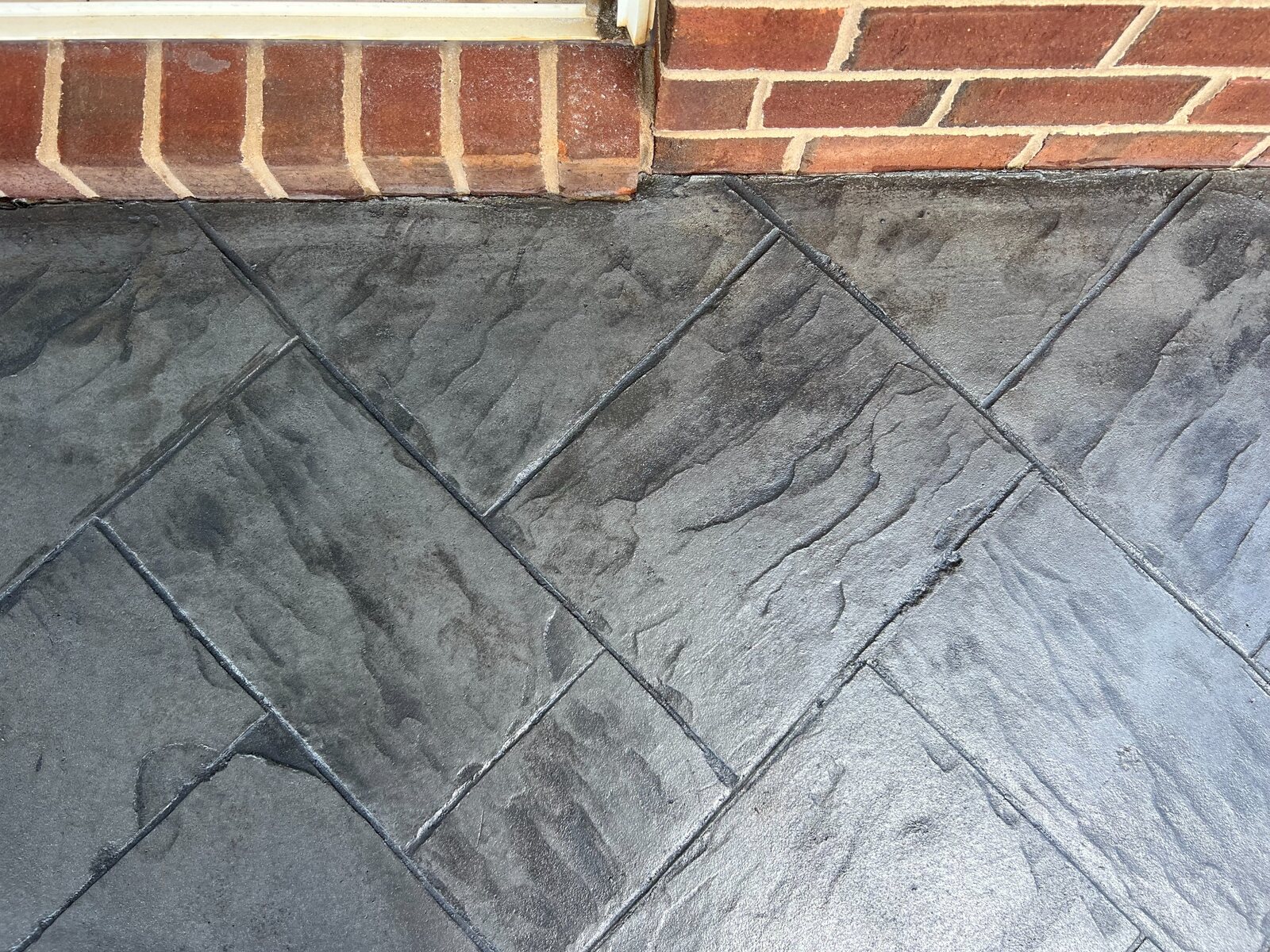 Finished stamped concrete surface